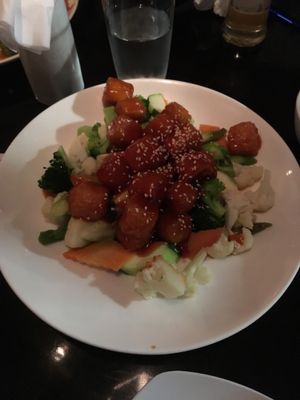Sesame tofu at Zhu's Vegan Kitchen in Arlington