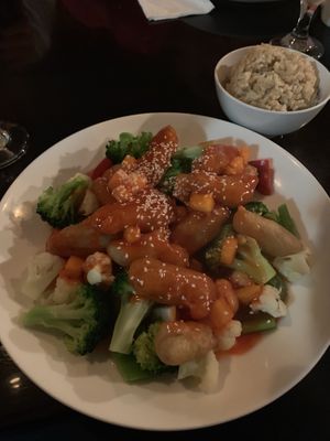 Sweet and Sour Soy Protein  at Zhu's Vegan Kitchen in Arlington