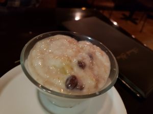 Rice pudding at Zhu's Vegan Kitchen in Arlington