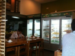 Fridge of the shop where they keep the mock meats, tofu, etc. at Duong Sinh - Homefood in Hanoi