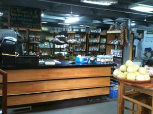 Shop part, with organic vegetables, nuts, some process products also but all very good quality. at Duong Sinh - Homefood in Hanoi