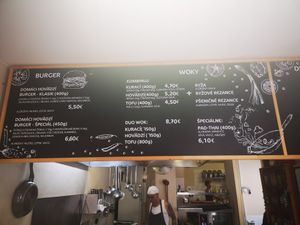 This is their menu. As of July 2019. at BS Street Food in Banska Stiavnica
