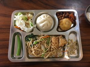 Vegan buffet  at Vegetarian 1000 in Phnom Penh