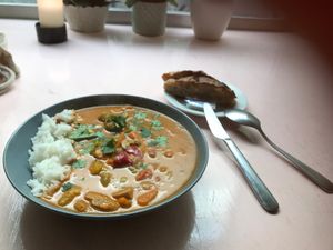 vegan stew. got butter, but just won’t eat it 😉 at Mums Deli in Copenhagen