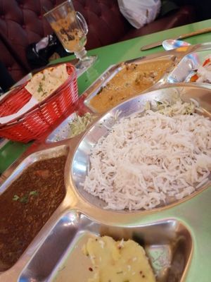 Thal del menú del día. at Veg World India in Barcelona