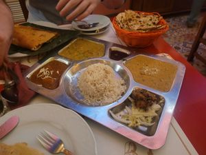 Thali for 1 at Veg World India in Barcelona