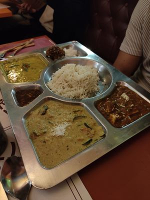 Thali (menú) at Veg World India in Barcelona