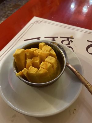 Mango ice cream 🥭   at Veg World India in Barcelona