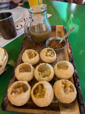 Panipuri at Veg World India in Barcelona