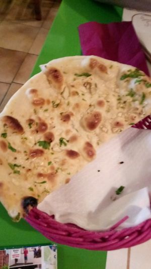 An Indian Pita :-) at Veg World India in Barcelona