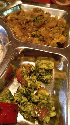 Thali at Veg World India in Barcelona