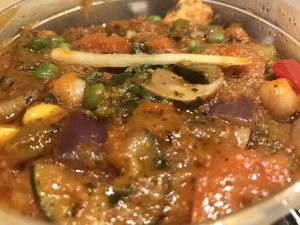 Veg jalfrezi at Veg World India in Barcelona