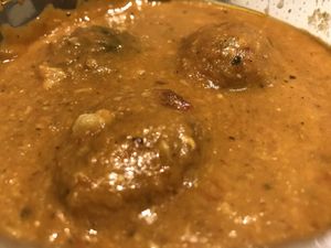 Spinach meat balls  at Veg World India in Barcelona