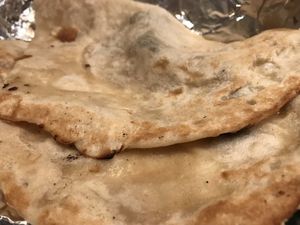 Vegan cheese naan  at Veg World India in Barcelona