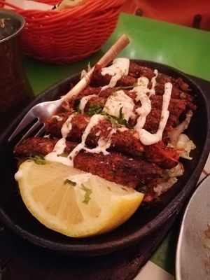 chicharron at Veg World India in Barcelona