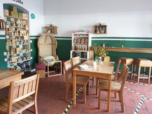 Cute café is attached at Jute Backerei in Berlin