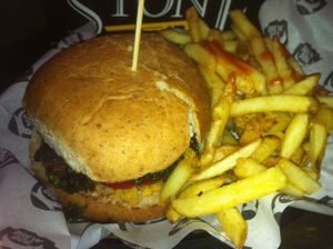 Seitan burger at BrewDog in Manchester