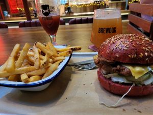 Plant powered patriot at BrewDog in Manchester