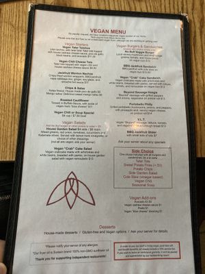 Menu! at Firefly in Charlottesville