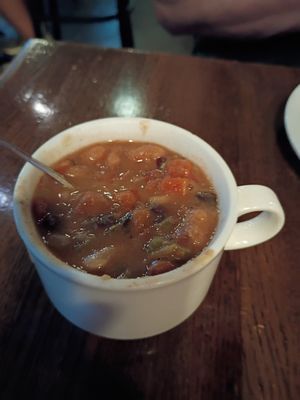 Cup vegan chili at Firefly in Charlottesville