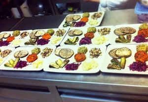 Vegan appetizers at L'Uvarara in Nettuno