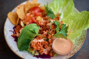 Tex-mex style, with walnut mince. at Open New Doors in Gothenburg
