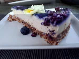 coconut cheese cake  at Open New Doors in Gothenburg