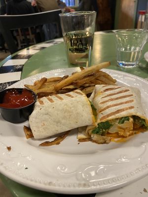 Buffalo Cauliflower wings in a wrap  at MoonShadow in Mchenry