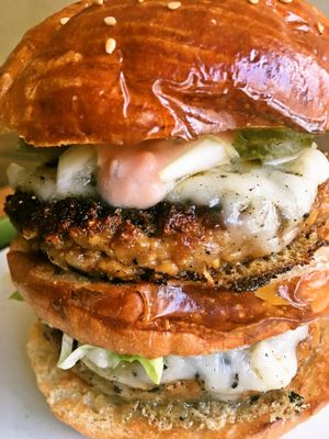 Vegan Big M*c at GubGub's Vegan Kitchen in Yomitan