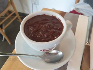 Hot chocolate at 100% Bio in Rome