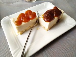 Semifreddo di mandorla con marmellata di pere e di fichi rispettivamente at 100% Bio in Rome