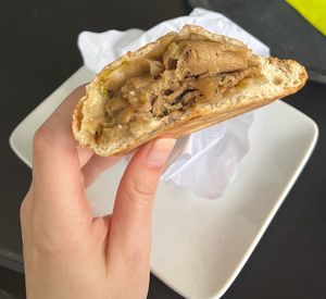 Seitan calzone (filling)  at 100% Bio in Rome