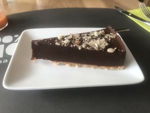 Chocolate pie at 100% Bio in Rome