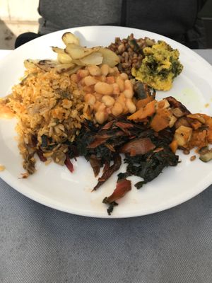 Vegan buffet  at 100% Bio in Rome