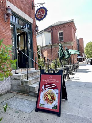 The entrancee  at Life Alive Organic Cafe in Lowell