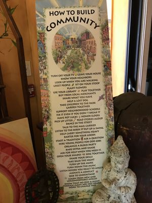 wonderful sign near the front  at Life Alive Organic Cafe in Lowell