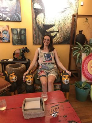 cool chairs! at Life Alive Organic Cafe in Lowell