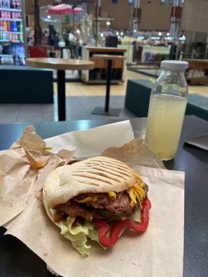 Beyond Burger at Green 13!  Great casual vegan spot in the market.   at Green 13 - Besarabsky Market in Kyiv