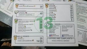 English menu side 2 at Green 13 - Besarabsky Market in Kyiv