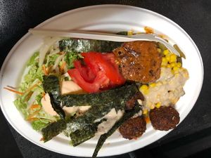 Buddha bowl at Green 13 - Besarabsky Market in Kyiv