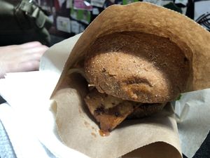 Veg “Bacon” Burger  at Green 13 - Besarabsky Market in Kyiv