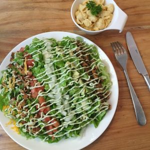 Chef Salad and a side of Vegan Mac n' Cheese :D  at Sprout Lifestyle Cafe - Shaanxi in Shanghai