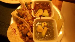 Tacos and dips at Rootcandi in Brighton