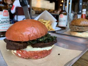 Hail seitan and clucky this time burgers  at BrewDog in Glasgow