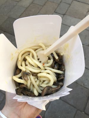 Aglio, olio with extra mushrooms   at Dal Moro's Fresh Pasta To Go in Venice