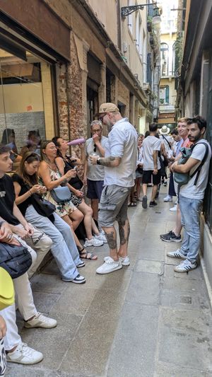 Queues at Dal Moro's Fresh Pasta To Go in Venice