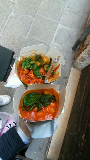 pasta pomodoro at Dal Moro's Fresh Pasta To Go in Venice