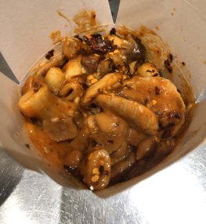 Vegan sauce, add mushrooms and chili pepper! at Dal Moro's Fresh Pasta To Go in Venice