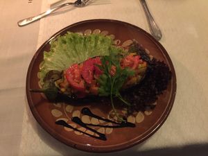 Stuffed eggplant at Vatra Neamului in Chisinau