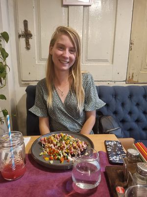 Happy face at Aubergine in Bucharest